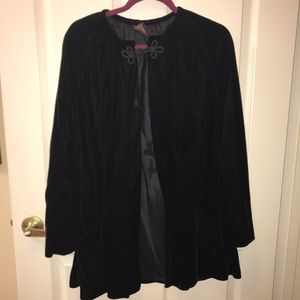 Gorgeous vintage black velvet cape